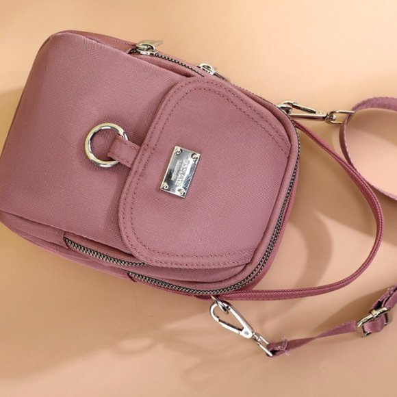 Women's shoulder bag / PURPLISH PINK & SILVER / lightweight and so practical - Picture 3 of 7